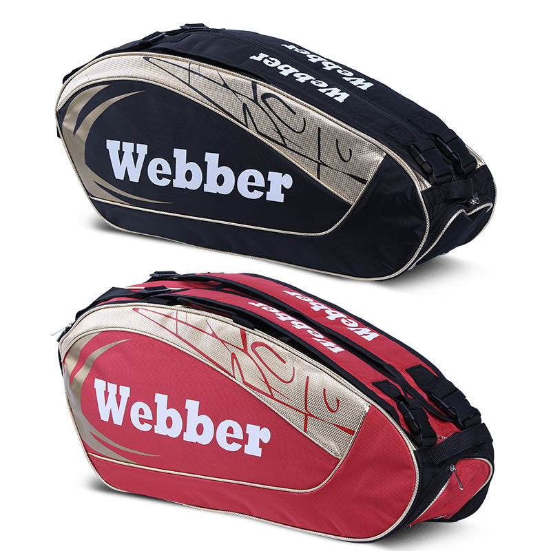 Bolsa Deportiva con Doble Correa y Espacio para 6 Raquetas de Badminton